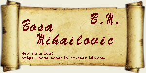Bosa Mihailović vizit kartica